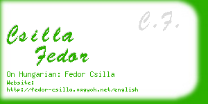 csilla fedor business card